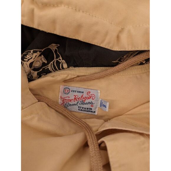 True Religion Men's Western Button Up Hooded Canvas Shirt, Embroidered, 2XL Logo - Picture 16 of 16